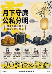 115年度中秋節期間，加強宣導公務員廉政倫理規範相關規定